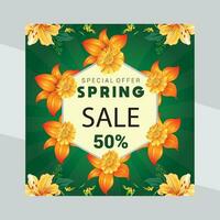 spring sale design template vector