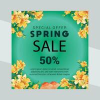 spring sale design template vector