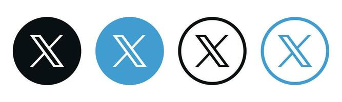 x new twitter social media brand logo vector