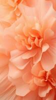 AI generated Abstract Elegance in Flowing Peach Fuzz Fabric Drapery. photo