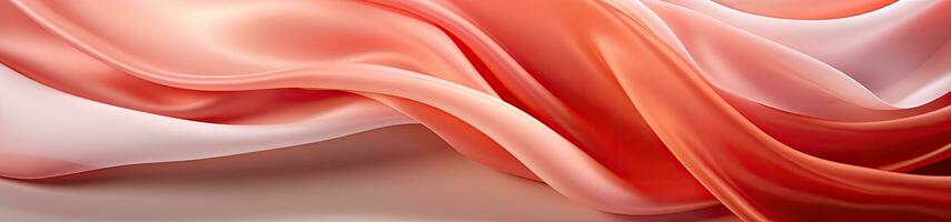 AI generated Abstract Silk Drapery in Peach Fuzz, Color of Elegance. photo