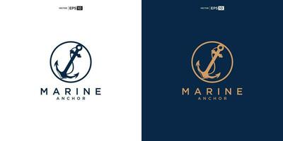 ancla logo icono. marina logo. náutico emblema. marítimo símbolo. marinero signo. vector ilustración.