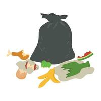 Pollution and waste problem pile of trash bags vector