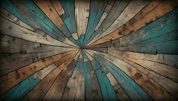 AI generated Aged Wood Planks Texture, Background photo