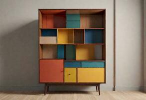 AI generated Modern Elegant Wooden Cabinet photo