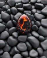 ai generado lava Roca joya, natural y elegante accesorio foto