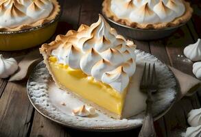 AI generated Lemon Meringue Pie photo