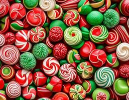 AI generated Festive Array of Candies photo