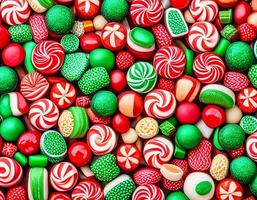 AI generated Festive Array of Candies photo