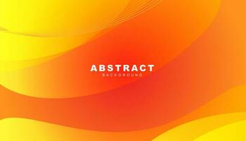 orange background with dynamic abstract shapes vector