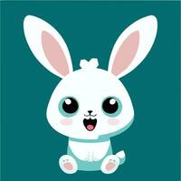 Cute bunny rabbit vector