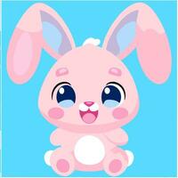 Cute bunny rabbit vector