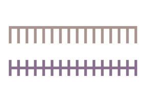 Simple vector illustration of long fence isolated on white background.