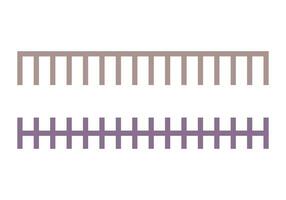 Simple vector illustration of long fence isolated on white background.