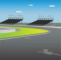 Speedway turn race vector