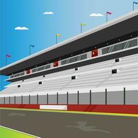 Grand stand circuit speedway stand vector