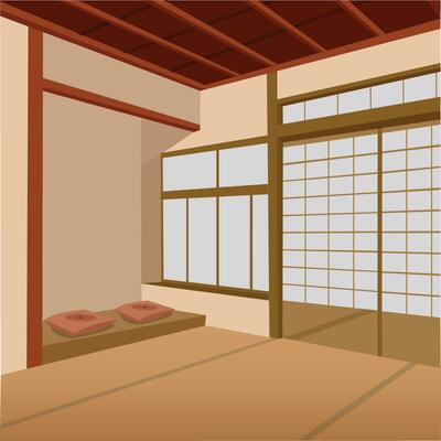 Japanese room style vector