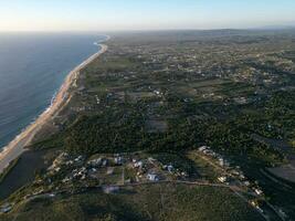 aerial sunset view of todos santos mexico baja california sur from mirador viewpoint lookout photo