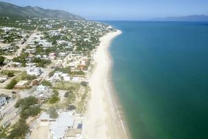 el sargento beach la ventana baja california sur mexico aerial view panorama photo