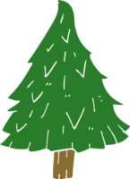 cartoon doodle christmas tree png