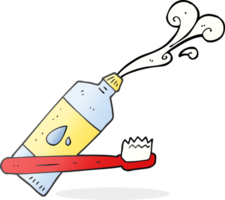 brosse à dents et dentifrice de dessin animé png