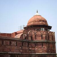 arquitectónico detalles de lal qila - rojo fuerte situado en antiguo Delhi, India, ver dentro Delhi rojo fuerte el famoso indio puntos de referencia foto