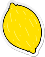 sticker cartoon of a lemon png