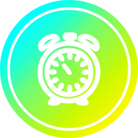 alarm clock circular in cold gradient spectrum png