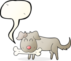 speech bubble cartoon dog with bone png