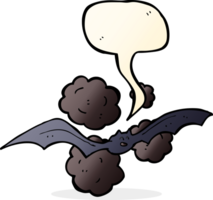 chauve-souris de dessin animé avec bulle de dialogue png