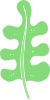 flat color illustration of a cartoon leaf png