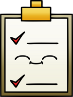 gradient shaded cartoon check list png
