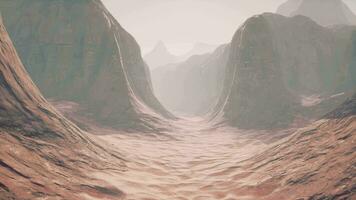 A stunning computer-generated desert landscape video