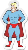 sticker of a cartoon superhero png