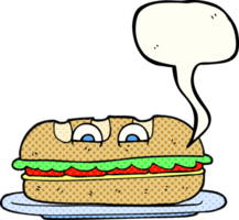 comico libro discorso bolla cartone animato sub Sandwich png
