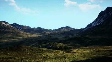 A breathtaking mountain range in the distance video