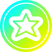 forma de estrella en espectro de gradiente frío png