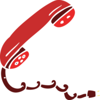 dessin animé doodle combiné téléphonique png