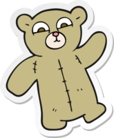sticker of a cartoon teddy bear png