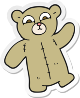 autocollant d'un ours en peluche de dessin animé png