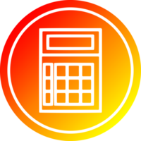 math calculator circular in hot gradient spectrum png