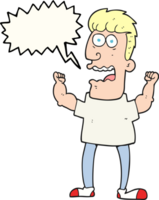 speech bubble cartoon stressed man png