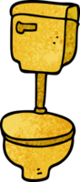 Cartoon-Doodle goldene Toilette png