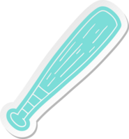 cartoon sticker of a baseball bat png