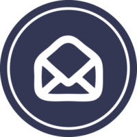 ícone circular de carta de envelope png