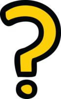 cute cartoon question mark png