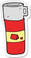 sticker of a cartoon camping flask png