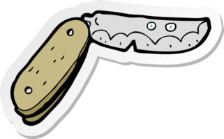 sticker of a cartoon folding knife png