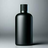 AI generated 3D illustration Rendering Aluminium Bottle on White Background Black Grey White photo