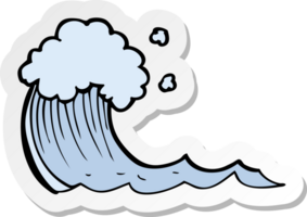 sticker of a cartoon wave png